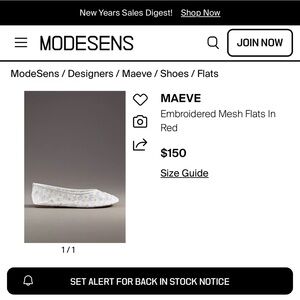 Maeve White Daisy  Ballet Flats